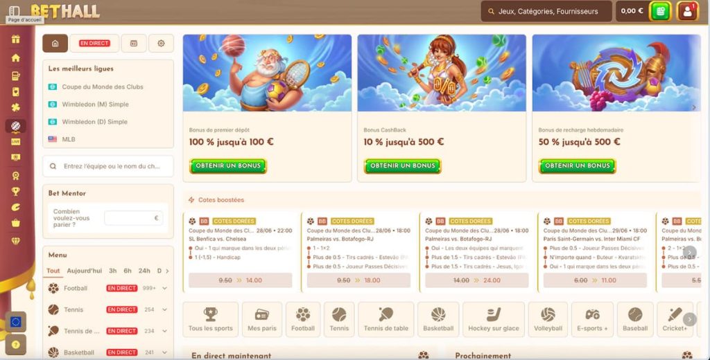 BetHall Casino paris sportifs